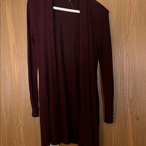 White House Black Market Burgundy Cardigan